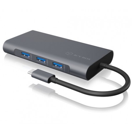 ICY BOX IB-DK4040-CPD replicatore di porte e docking station per notebook Cablato USB 3.2 Gen 1 (3.1 Gen 1) Type (IB-DK4040-CPD)
