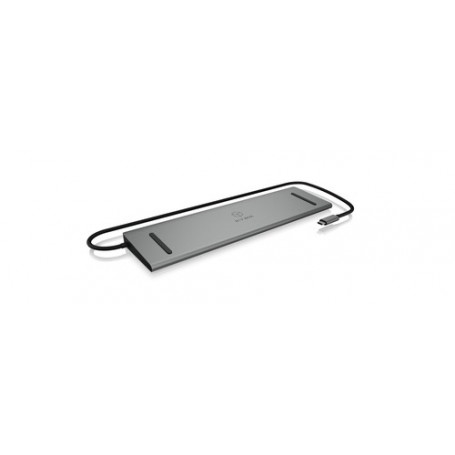 ICY BOX IB-DK2106-C Cablato USB 3.2 Gen 1 (3.1 Gen 1) Type-C Antracite, Nero (60629)