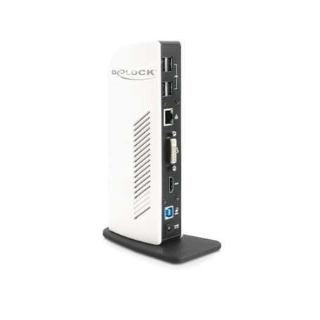 DeLOCK 87568 replicatore di porte e docking station per notebook Cablato Nero, Bianco (87568)