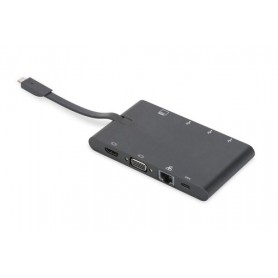 Digitus DA-70865 replicatore di porte e docking station per notebook Cablato USB 3.2 Gen 1 (3.1 Gen 1) Type-C Nero (DA-70865)