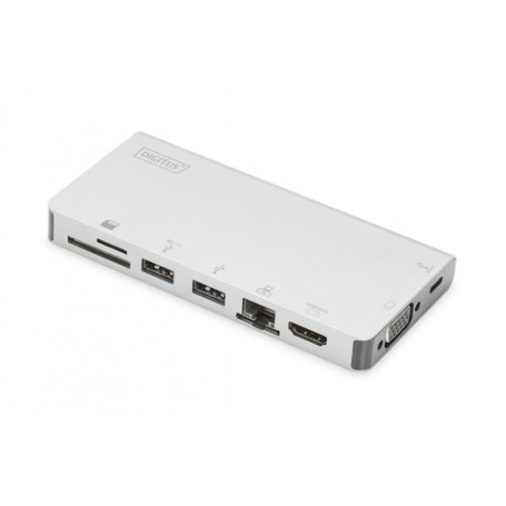 Digitus DA-70866 replicatore di porte e docking station per notebook Cablato USB 3.2 Gen 2 (3.1 Gen 2) Type-C Argento (DA-70866)