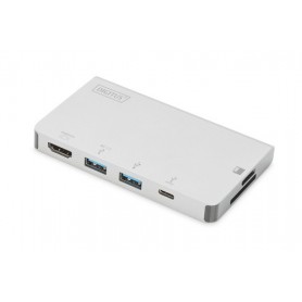 Digitus DA-70867 hub di interfaccia USB 3.2 Gen 1 (3.1 Gen 1) Type-C Argento (DA-70867)