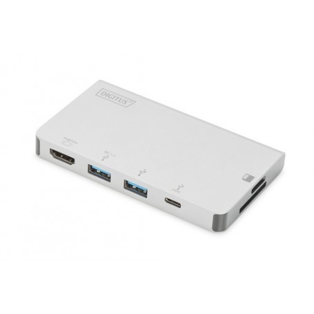 Digitus DA-70867 hub di interfaccia USB 3.2 Gen 1 (3.1 Gen 1) Type-C Argento (DA-70867)