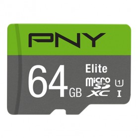 PNY Elite 64 GB MicroSDXC Classe 10 (P-SDUX64U185GW-GE)
