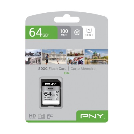 PNY Elite 64 GB SDXC UHS-I Classe 10 (P-SD64GU1100EL-GE)