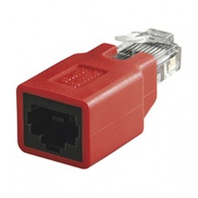 Goobay 68912 adattatore per inversione del genere dei cavi RJ45 Rosso (68912)
