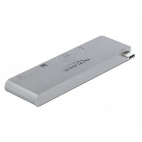 DeLOCK 87745 hub di interfaccia USB 3.2 Gen 1 (3.1 Gen 1) Type-C 5000 Mbit/s Grigio (87745)