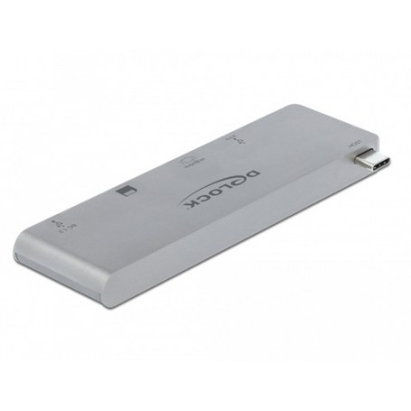 DeLOCK 87745 hub di interfaccia USB 3.2 Gen 1 (3.1 Gen 1) Type-C 5000 Mbit/s Grigio (87745)