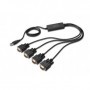 Digitus USB 2.0 - 4x RS-232 cavo seriale Nero 1,5 m (DA-70159)