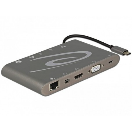 DeLOCK 87297 hub di interfaccia USB 3.2 Gen 2 (3.1 Gen 2) Type-C Grigio (87297)
