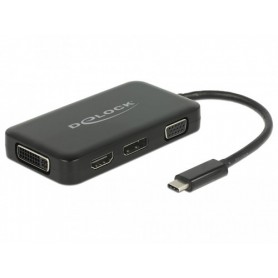 DeLOCK 63929 hub di interfaccia USB 2.0 Type-C Nero (63929)