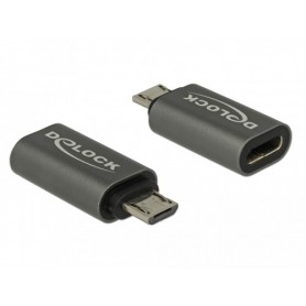 DeLOCK 65927 adattatore per inversione del genere dei cavi USB 2.0 Micro-B USB tipo-C Antracite (65927)