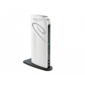 DeLOCK 87771 replicatore di porte e docking station per notebook Cablato Nero, Bianco (87771)