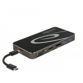 DeLOCK 87773 replicatore di porte e docking station per notebook Cablato USB 3.2 Gen 1 (3.1 Gen 1) Type-C Nero (87773)