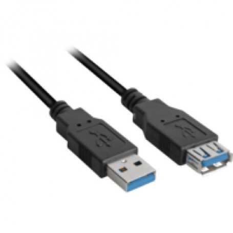 Sharkoon 3m, 2xUSB3.0-A cavo USB USB 3.2 Gen 1 (3.1 Gen 1) USB A Nero (4044951015696)