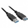 Sharkoon 3m, 2xUSB3.0-A cavo USB USB 3.2 Gen 1 (3.1 Gen 1) USB A Nero (4044951015696)