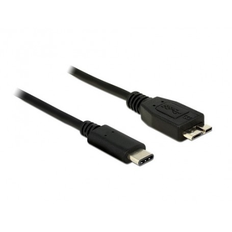 DeLOCK 1m USB 3.1 cavo USB USB 3.2 Gen 2 (3.1 Gen 2) USB C Micro-USB B Nero (83677)