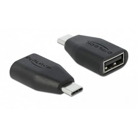 DeLOCK 66528 adattatore per inversione del genere dei cavi USB Type-C USB tipo A Nero (66528)