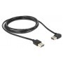 DeLOCK 3m USB 2.0 A m/m 90° cavo USB USB A Nero (83466)