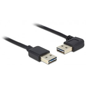 DeLOCK 5m USB 2.0 A m/m 90° cavo USB USB A Nero (83467)