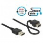 DeLOCK 2m 2xUSB2.0-A cavo USB USB 2.0 USB A Nero (83665)