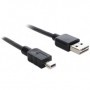 DeLOCK 3m USB 2.0 A - mini USB m/m cavo USB USB A Mini-USB A Nero (83364)