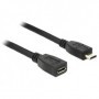 DeLOCK 0.5m USB 2.0 cavo USB 0,5 m Micro-USB B Nero (83567)