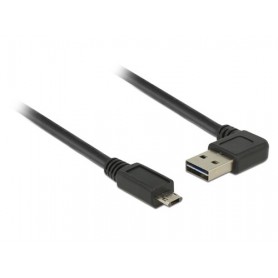 DeLOCK 2m, USB2.0-A/USB2.0 Micro-B cavo USB USB A Micro-USB B Nero (85166)