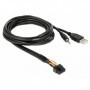 DeLOCK 85718 cavo USB 1,5 m USB Type-A + 3.5 mm 4 pin Nero (85718)