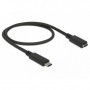 DeLOCK 85532 cavo USB 0,5 m USB 3.2 Gen 1 (3.1 Gen 1) USB C Nero (85532)