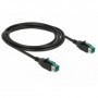 DeLOCK 85493 cavo di alimentazione Nero 2 m PoweredUSB (85493)