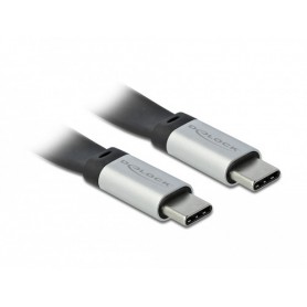 DeLOCK 85926 cavo USB 0,22 m USB 3.2 Gen 2 (3.1 Gen 2) USB C Nero, Argento (85926)