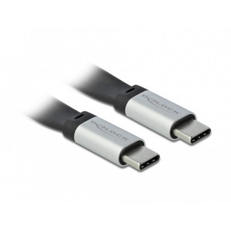 DeLOCK 85926 cavo USB 0,22 m USB 3.2 Gen 2 (3.1 Gen 2) USB C Nero, Argento (85926)