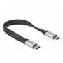 DeLOCK 85926 cavo USB 0,22 m USB 3.2 Gen 2 (3.1 Gen 2) USB C Nero, Argento (85926)