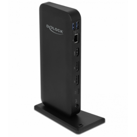 DeLOCK 87746 replicatore di porte e docking station per notebook Cablato Nero (87746)