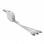 DeLOCK 85850 cavo USB 0,98 m USB 2.0 USB A USB C/Micro-USB B/Lightning Argento, Bianco (85850)