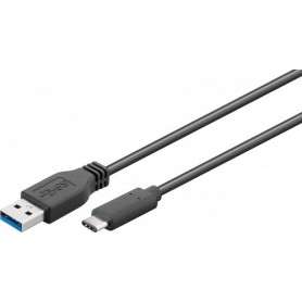 Goobay USB 3.0, 0.5m cavo USB 0,5 m USB 3.2 Gen 1 (3.1 Gen 1) USB A USB C Nero (67999)