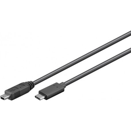 Goobay 67989 cavo USB 0,5 m USB 2.0 Mini-USB B USB C Nero (67989)