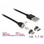 DeLOCK 85723 cavo USB 1,1 m USB 2.0 USB A USB C/Micro-USB B Nero (85723)
