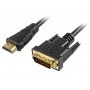 Sharkoon 5m, HDMI/DVI-D Nero (4044951015238)