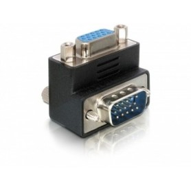 DeLOCK Adapter VGA male/female right angled VGA 15pin Nero (65171)