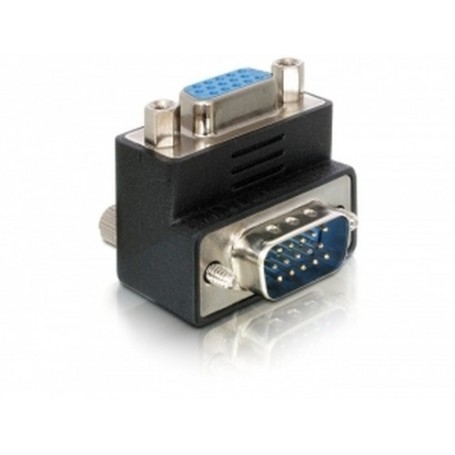 DeLOCK Adapter VGA male/female right angled VGA 15pin Nero (65171)