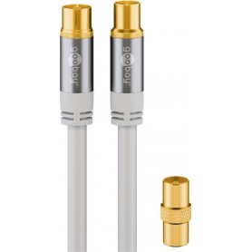 Wentronic 70319 cavo coassiale 5 m Bianco (70319)
