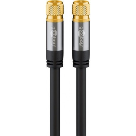 Wentronic 70666 cavo coassiale 3 m F Nero (70666)