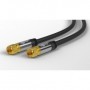 Wentronic 70666 cavo coassiale 3 m F Nero (70666)