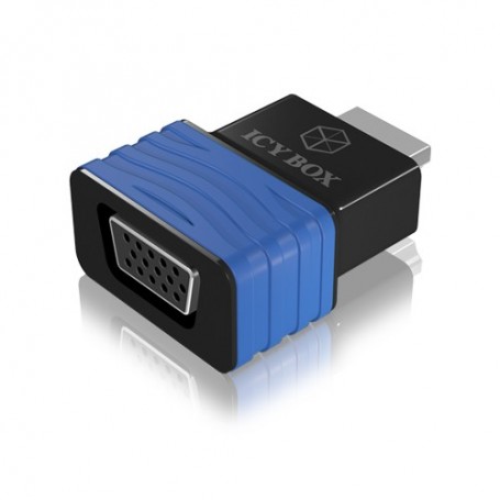 ICY BOX HDMI - VGA, M/F Nero, Blu (70544)