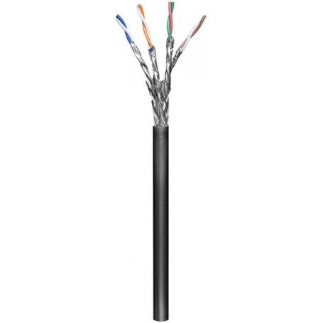 Goobay 57197 cavo di rete Nero 100 m Cat6 S/FTP (S-STP) (57197)