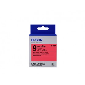 Epson Nastro fondo Pastello Rosso per testo Nero 6/9 LK-3RBP (C53S653001)