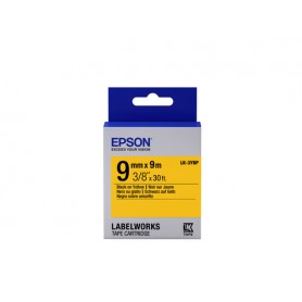 Epson Nastro fondo Pastello Giallo per testo Nero 9/9 LK-3YBP (C53S653002)