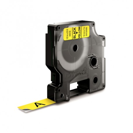 DYMO D1 - Standard Etichette - Nero su giallo - 12mm x 7m (S0720580A)